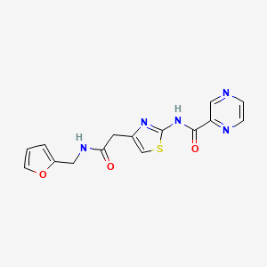 N-(4-(2-((furan-2-ylmethyl)amino)-2-oxoethyl)thiazol-2-yl)pyrazine-2-carboxamide