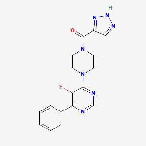 [4-(5-Fluoro-6-phenylpyrimidin-4-yl)piperazin-1-yl]-(2H-triazol-4-yl)methanone