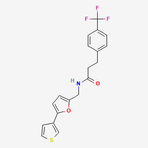 N-{[5-(thiophen-3-yl)furan-2-yl]methyl}-3-[4-(trifluoromethyl)phenyl]propanamide