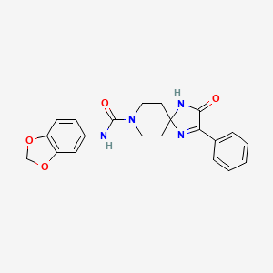 N-(benzo[d][1,3]dioxol-5-yl)-3-oxo-2-phenyl-1,4,8-triazaspiro[4.5]dec-1-ene-8-carboxamide