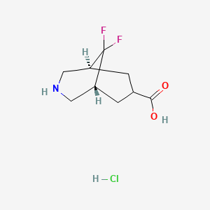 (1R,5S)-9,9-Difluoro-3-azabicyclo[3.3.1]nonane-7-carboxylic acid;hydrochloride