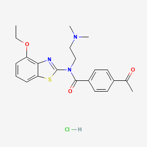 4-acetyl-N-(2-(dimethylamino)ethyl)-N-(4-ethoxybenzo[d]thiazol-2-yl)benzamide hydrochloride