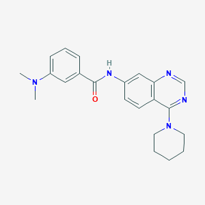 3-(dimethylamino)-N~1~-(4-piperidino-7-quinazolinyl)benzamide