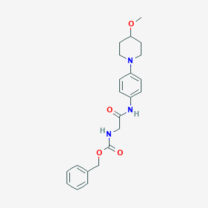 molecular formula C22H27N3O4 B2705011 benzyl N-({[4-(4-methoxypiperidin-1-yl)phenyl]carbamoyl}methyl)carbamate CAS No. 1706337-57-6