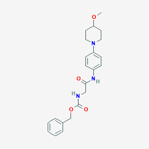 Benzyl (2-((4-(4-methoxypiperidin-1-yl)phenyl)amino)-2-oxoethyl)carbamate