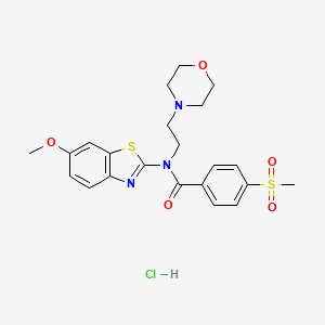 N-(6-methoxybenzo[d]thiazol-2-yl)-4-(methylsulfonyl)-N-(2-morpholinoethyl)benzamide hydrochloride