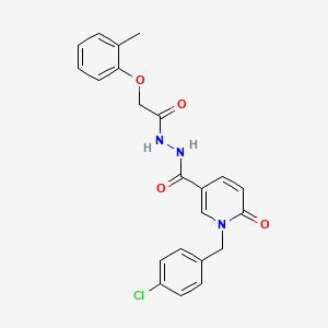 1-(4-chlorobenzyl)-6-oxo-N'-(2-(o-tolyloxy)acetyl)-1,6-dihydropyridine-3-carbohydrazide