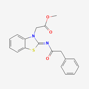(Z)-methyl 2-(2-((2-phenylacetyl)imino)benzo[d]thiazol-3(2H)-yl)acetate