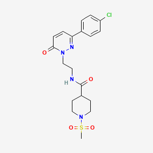 N-(2-(3-(4-chlorophenyl)-6-oxopyridazin-1(6H)-yl)ethyl)-1-(methylsulfonyl)piperidine-4-carboxamide