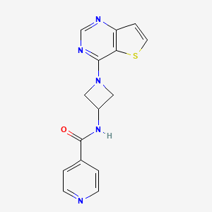 molecular formula C15H13N5OS B2705101 N-(1-{thieno[3,2-d]pyrimidin-4-yl}azetidin-3-yl)pyridine-4-carboxamide CAS No. 2380169-69-5
