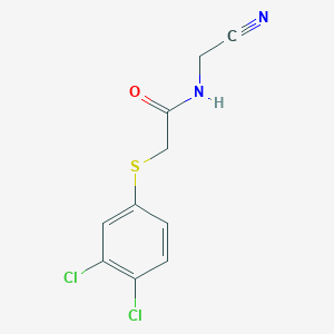 molecular formula C10H8Cl2N2OS B2705134 N-(Cyanomethyl)-2-(3,4-dichlorophenyl)sulfanylacetamide CAS No. 1385423-88-0