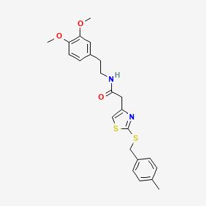 N-(3,4-dimethoxyphenethyl)-2-(2-((4-methylbenzyl)thio)thiazol-4-yl)acetamide