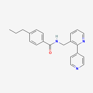 molecular formula C21H21N3O B2705181 N-([2,4'-bipyridin]-3-ylmethyl)-4-propylbenzamide CAS No. 2034432-33-0