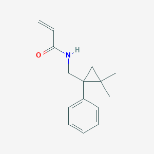 B2705197 N-[(2,2-Dimethyl-1-phenylcyclopropyl)methyl]prop-2-enamide CAS No. 2361656-47-3