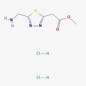 molecular formula C6H11Cl2N3O2S B2705208 methyl2-[5-(aminomethyl)-1,3,4-thiadiazol-2-yl]acetatedihydrochloride CAS No. 2416243-17-7