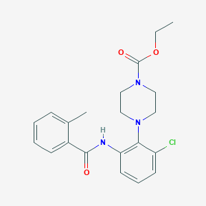 molecular formula C21H24ClN3O3 B270523 Ethyl 4-[2-chloro-6-[(2-methylbenzoyl)amino]phenyl]piperazine-1-carboxylate 