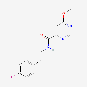 molecular formula C14H14FN3O2 B2705237 N-[2-(4-fluorophenyl)ethyl]-6-methoxypyrimidine-4-carboxamide CAS No. 2034633-97-9