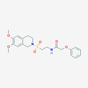 molecular formula C21H26N2O6S B2705245 N-(2-((6,7-dimethoxy-3,4-dihydroisoquinolin-2(1H)-yl)sulfonyl)ethyl)-2-phenoxyacetamide CAS No. 921927-14-2