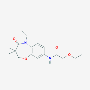 molecular formula C17H24N2O4 B2705262 2-ethoxy-N-(5-ethyl-3,3-dimethyl-4-oxo-2,3,4,5-tetrahydro-1,5-benzoxazepin-8-yl)acetamide CAS No. 921793-67-1