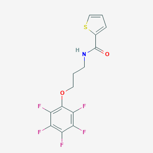molecular formula C14H10F5NO2S B270529 N-[3-(pentafluorophenoxy)propyl]thiophene-2-carboxamide 