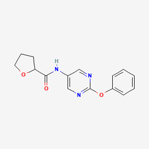 molecular formula C15H15N3O3 B2705338 N-(2-PHENOXYPYRIMIDIN-5-YL)OXOLANE-2-CARBOXAMIDE CAS No. 1421475-63-9