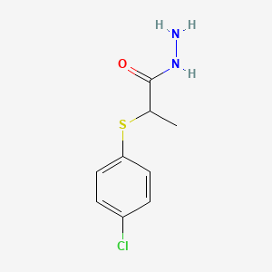 molecular formula C9H11ClN2OS B2705350 2-((4-Chlorophenyl)thio)propanehydrazide CAS No. 1024477-91-5