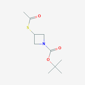 molecular formula C10H17NO3S B2705365 tert-Butyl 3-(acetylsulfanyl)azetidine-1-carboxylate CAS No. 183800-74-0
