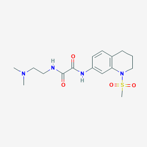 molecular formula C16H24N4O4S B2705375 N1-(2-(dimethylamino)ethyl)-N2-(1-(methylsulfonyl)-1,2,3,4-tetrahydroquinolin-7-yl)oxalamide CAS No. 941983-63-7