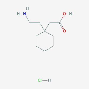 molecular formula C10H20ClNO2 B2705394 2-[1-(2-Aminoethyl)cyclohexyl]acetic acid hydrochloride CAS No. 1864053-94-0
