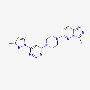 4-(3,5-dimethyl-1H-pyrazol-1-yl)-2-methyl-6-(4-{3-methyl-[1,2,4]triazolo[4,3-b]pyridazin-6-yl}piperazin-1-yl)pyrimidine