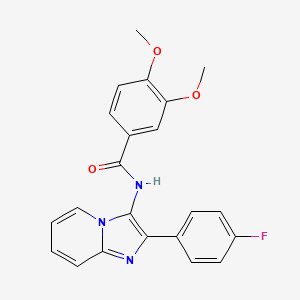 N-[2-(4-fluorophenyl)imidazo[1,2-a]pyridin-3-yl]-3,4-dimethoxybenzamide