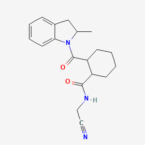 N-(cyanomethyl)-2-(2-methyl-2,3-dihydro-1H-indole-1-carbonyl)cyclohexane-1-carboxamide
