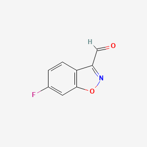 molecular formula C8H4FNO2 B2705442 6-Fluorobenzo[D]isoxazole-3-carbaldehyde CAS No. 1824114-20-6