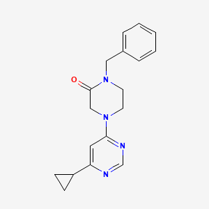 1-Benzyl-4-(6-cyclopropylpyrimidin-4-yl)piperazin-2-one