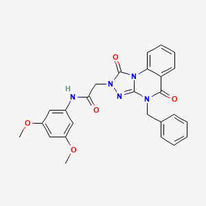 2-(4-benzyl-1,5-dioxo-4,5-dihydro-[1,2,4]triazolo[4,3-a]quinazolin-2(1H)-yl)-N-(3,5-dimethoxyphenyl)acetamide