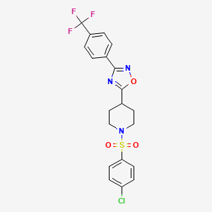 1-[(4-Chlorophenyl)sulfonyl]-4-{3-[4-(trifluoromethyl)phenyl]-1,2,4-oxadiazol-5-yl}piperidine