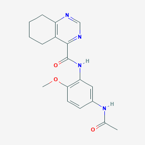 N-(5-Acetamido-2-methoxyphenyl)-5,6,7,8-tetrahydroquinazoline-4-carboxamide
