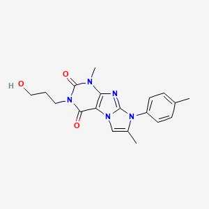 2-(3-Hydroxypropyl)-4,7-dimethyl-6-(4-methylphenyl)purino[7,8-a]imidazole-1,3-dione