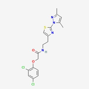 2-(2,4-dichlorophenoxy)-N-(2-(2-(3,5-dimethyl-1H-pyrazol-1-yl)thiazol-4-yl)ethyl)acetamide