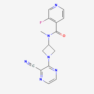 N-[1-(3-Cyanopyrazin-2-yl)azetidin-3-yl]-3-fluoro-N-methylpyridine-4-carboxamide
