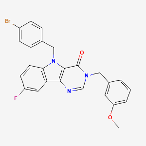 5-(4-bromobenzyl)-8-fluoro-3-(3-methoxybenzyl)-3H-pyrimido[5,4-b]indol-4(5H)-one