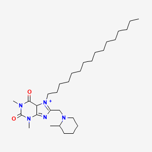 7-hexadecyl-1,3-dimethyl-8-[(2-methylpiperidin-1-yl)methyl]-2,3,6,7-tetrahydro-1H-purine-2,6-dione
