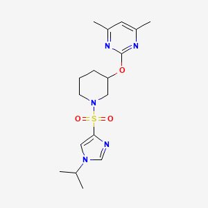 2-((1-((1-isopropyl-1H-imidazol-4-yl)sulfonyl)piperidin-3-yl)oxy)-4,6-dimethylpyrimidine