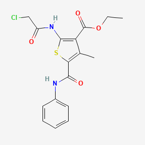 Ethyl 2-[(chloroacetyl)amino]-4-methyl-5-(phenylcarbamoyl)thiophene-3-carboxylate