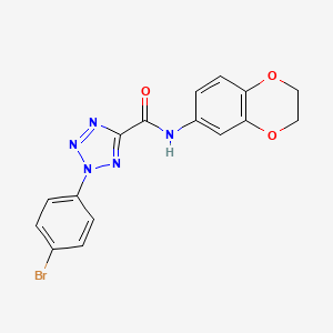 2-(4-bromophenyl)-N-(2,3-dihydrobenzo[b][1,4]dioxin-6-yl)-2H-tetrazole-5-carboxamide