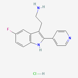 3-(Aminoethyl)-5-fluoro-2-pyridin-4-yl-1H-indole hydrochloride