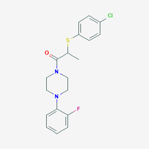 2-(4-Chlorophenylthio)-1-(4-(2-fluorophenyl)piperazinyl)propan-1-one