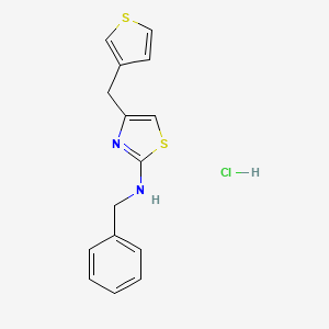 N-benzyl-4-(thiophen-3-ylmethyl)thiazol-2-amine hydrochloride
