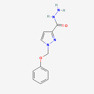molecular formula C11H12N4O2 B2705510 1-(phenoxymethyl)-1H-pyrazole-3-carbohydrazide CAS No. 1004193-90-1