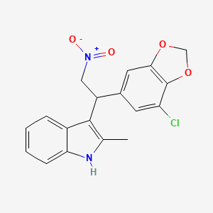 3-[1-(7-chloro-1,3-benzodioxol-5-yl)-2-nitroethyl]-2-methyl-1H-indole